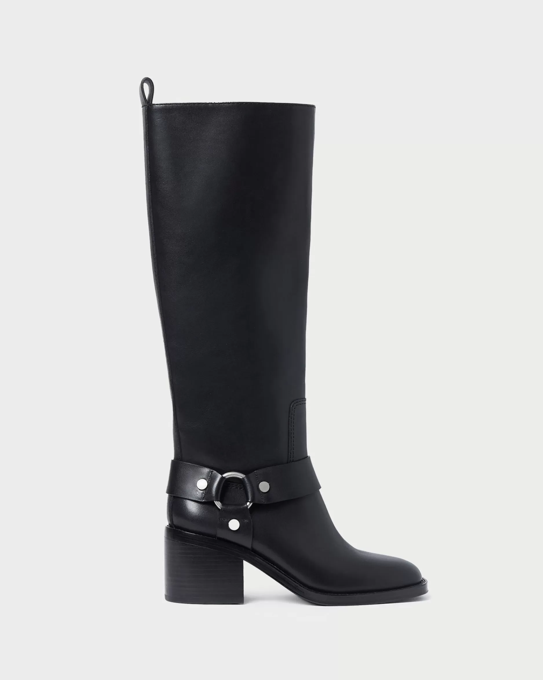 Loeffler Randall Audrey Black Tall Engineer Boot