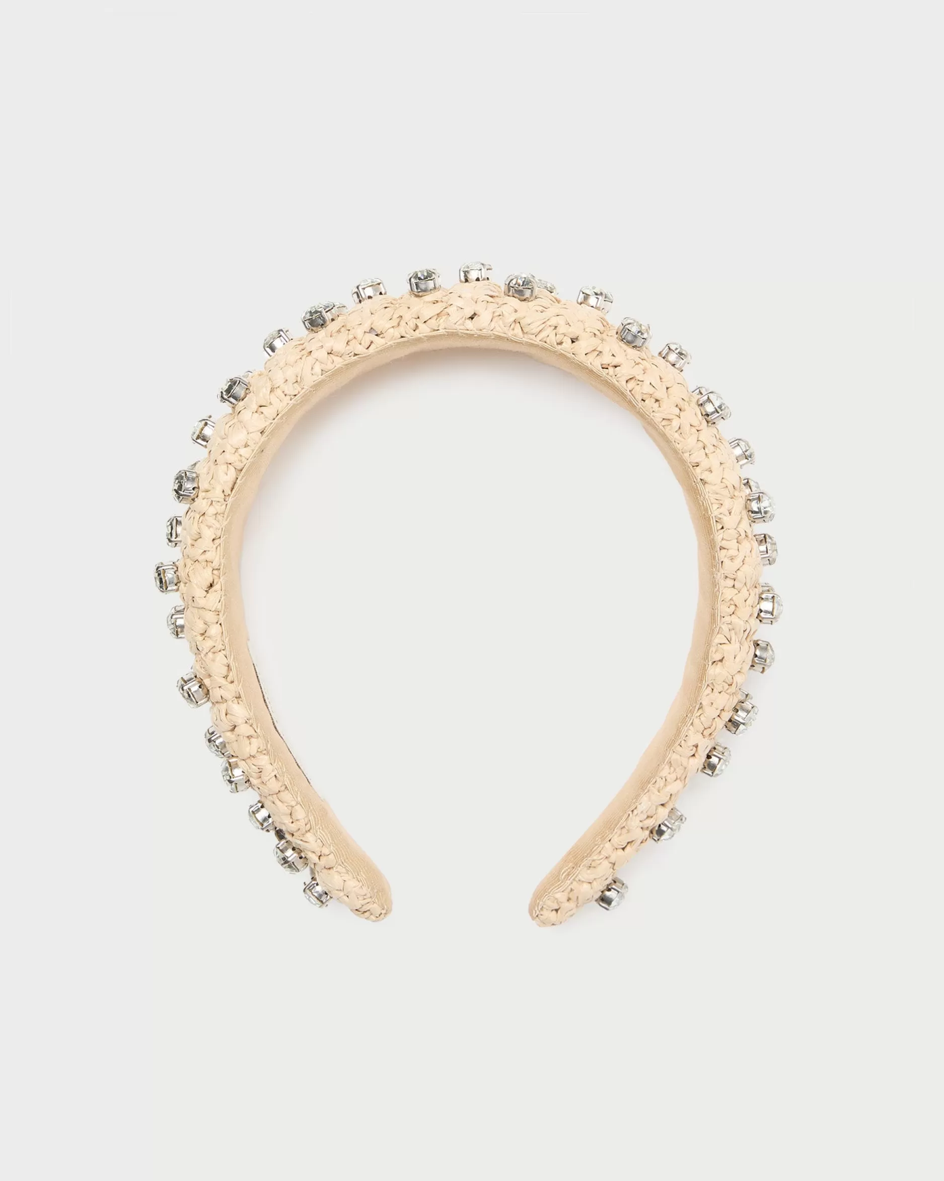 Loeffler Randall Bellamy Natural/Crystal Puffy Headband