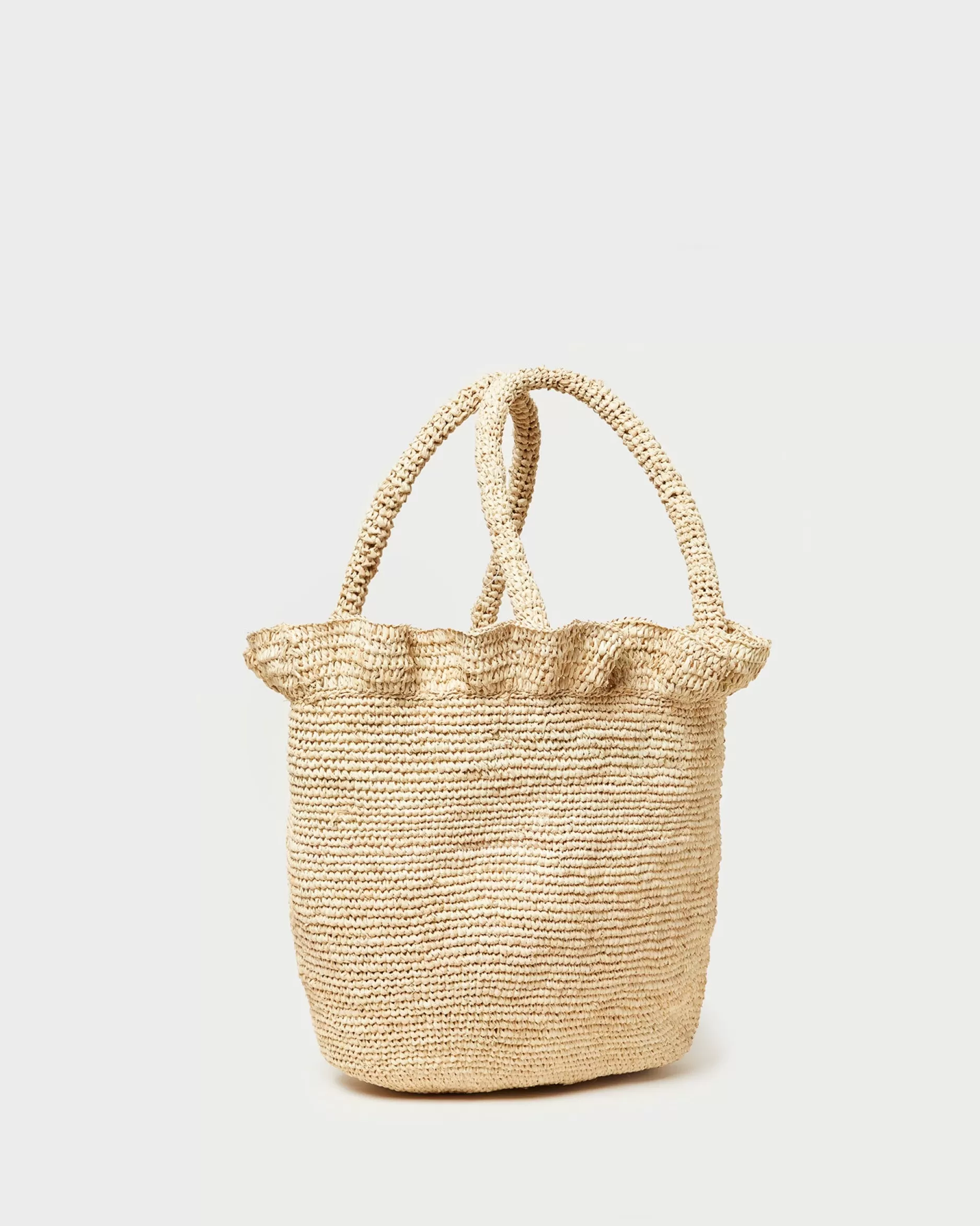 Loeffler Randall Cyrus Natural Ruffled Woven Tote