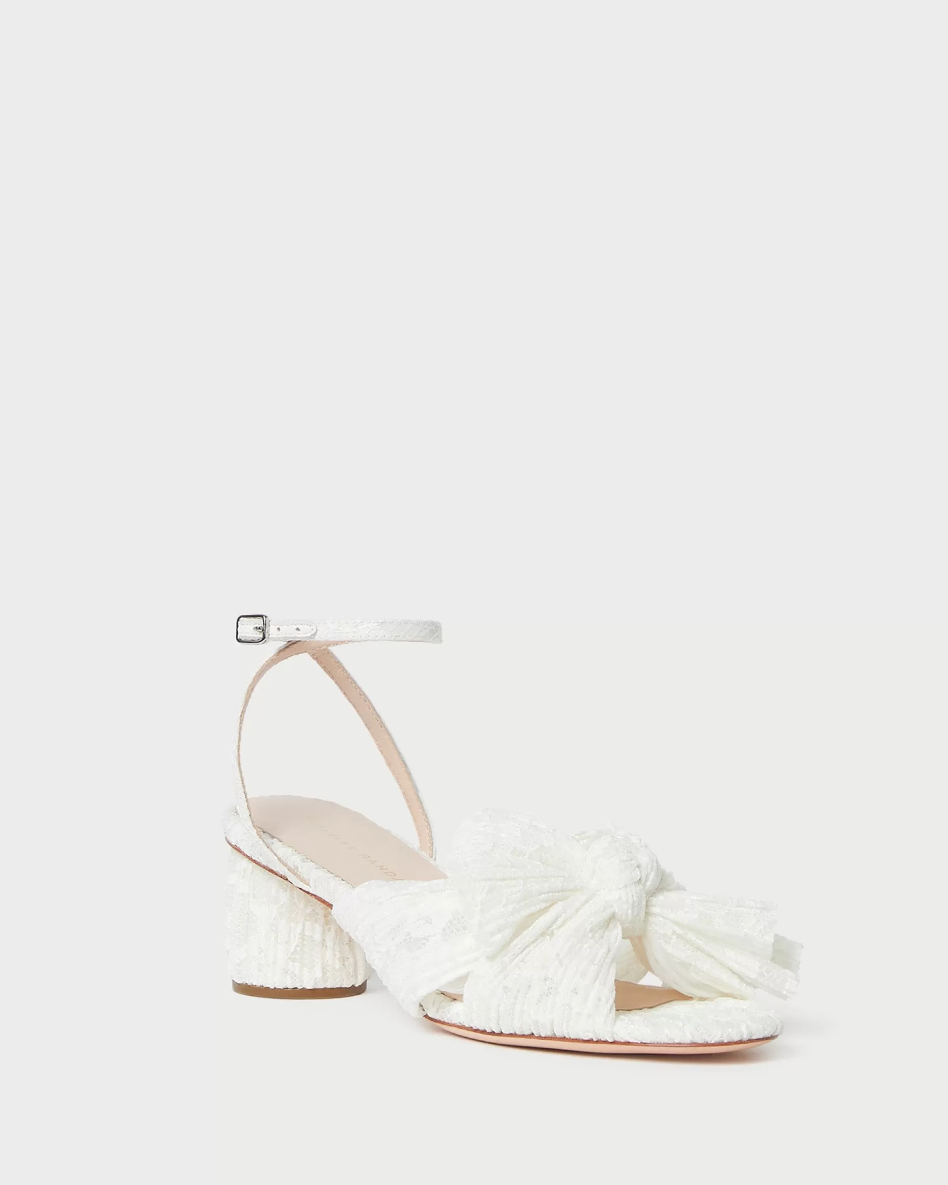 Loeffler Randall Dahlia White Lace Bow Heel