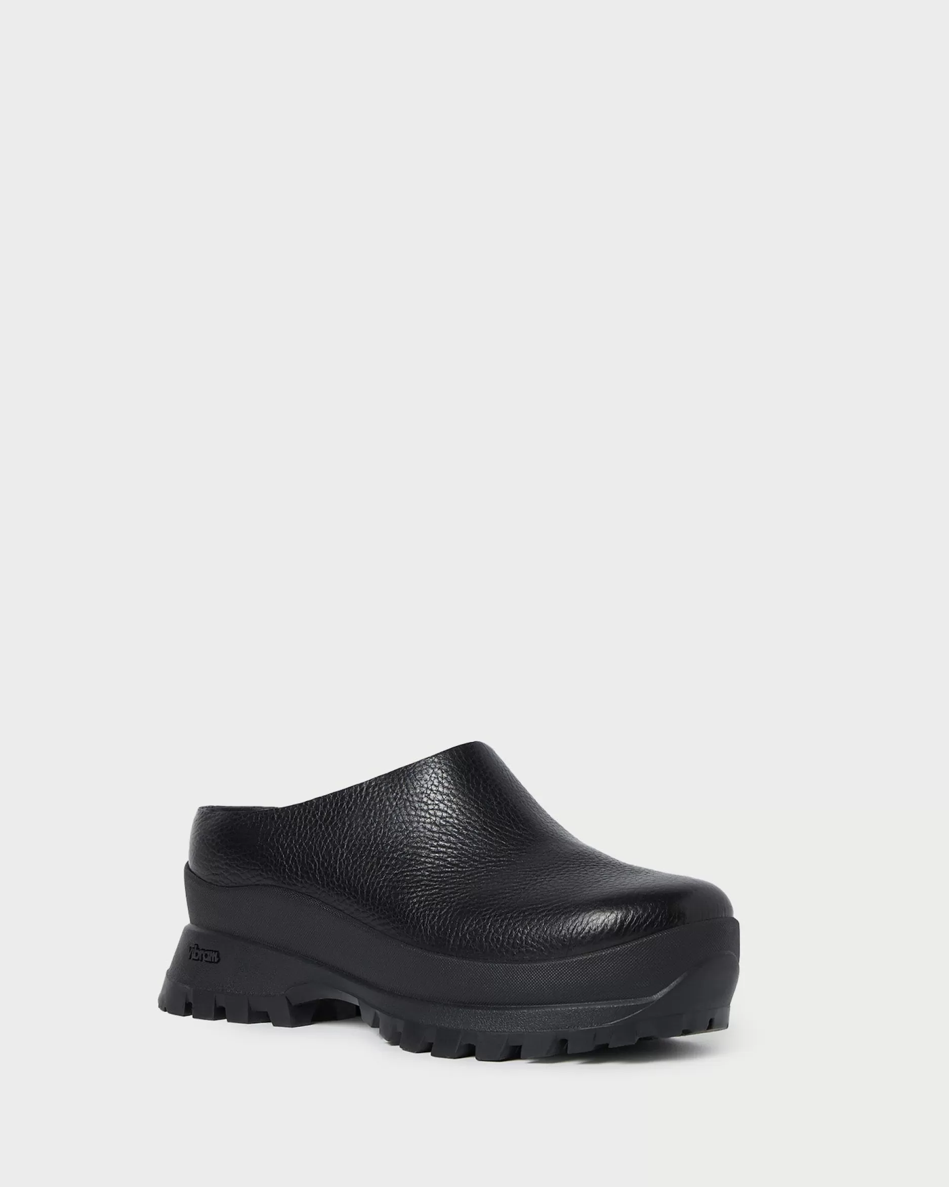 Loeffler Randall Gemma Black Leather Lug Mule