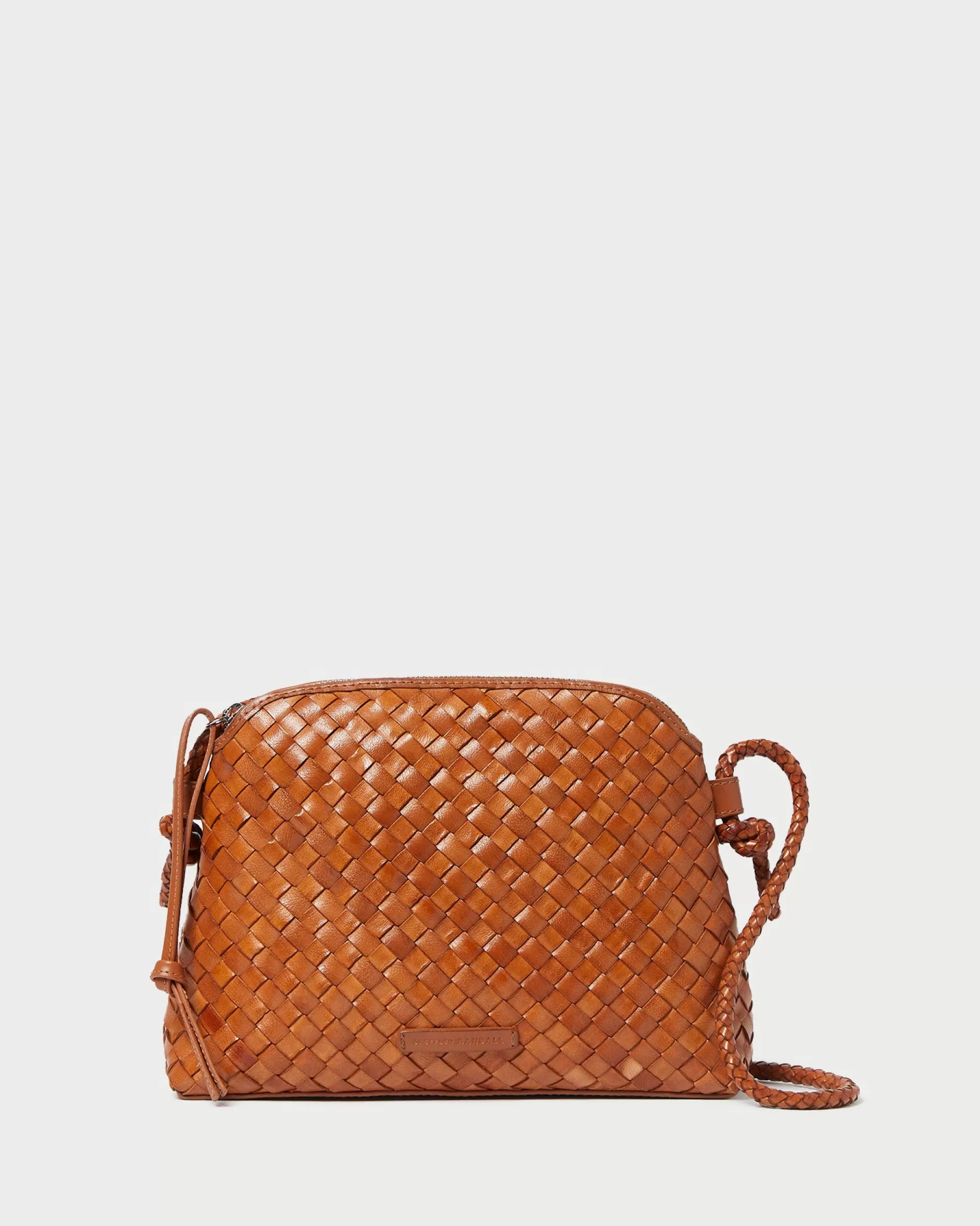 Loeffler Randall Mallory Brown Woven Crossbody