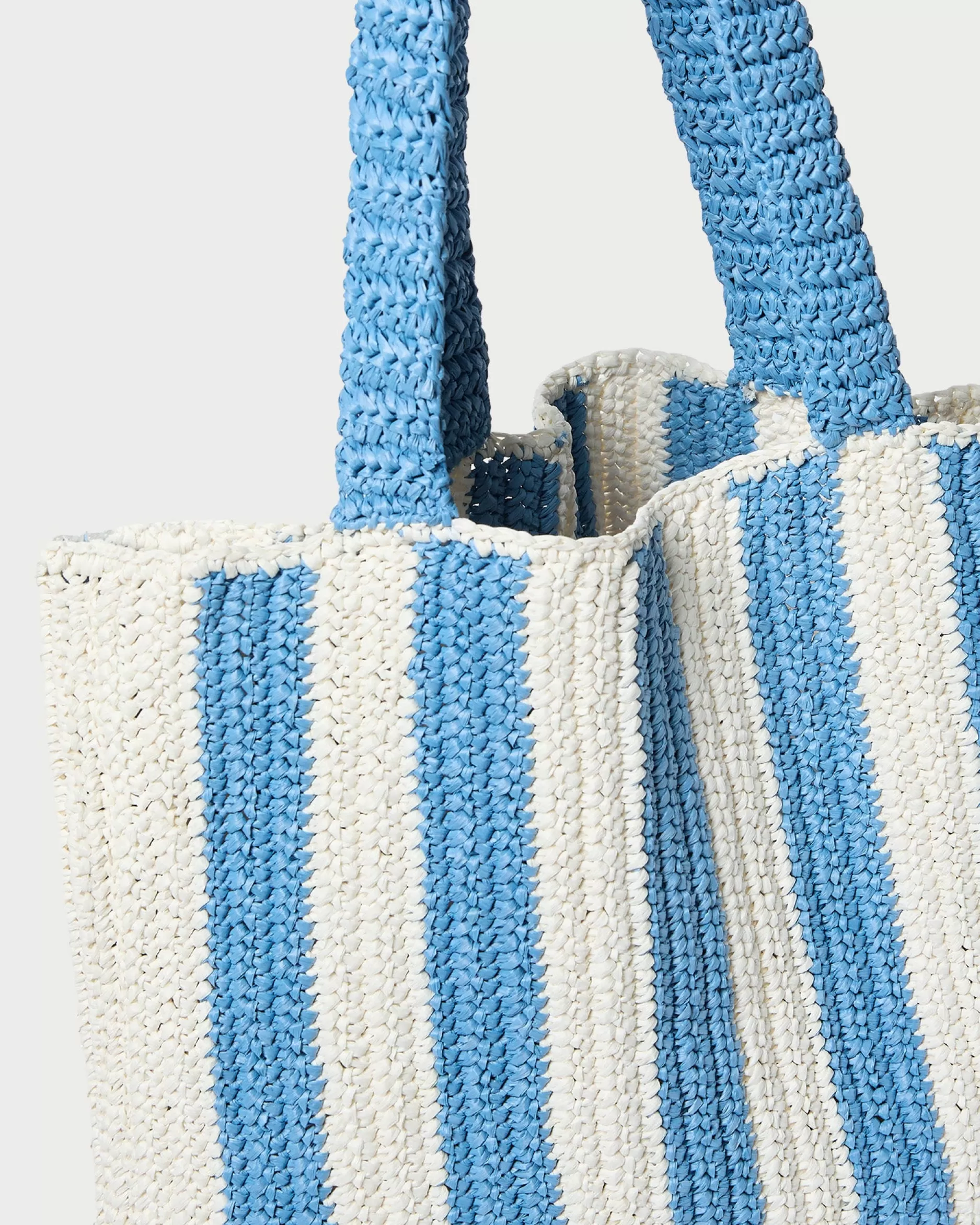 Loeffler Randall Orion Blue/White Raffia Tote