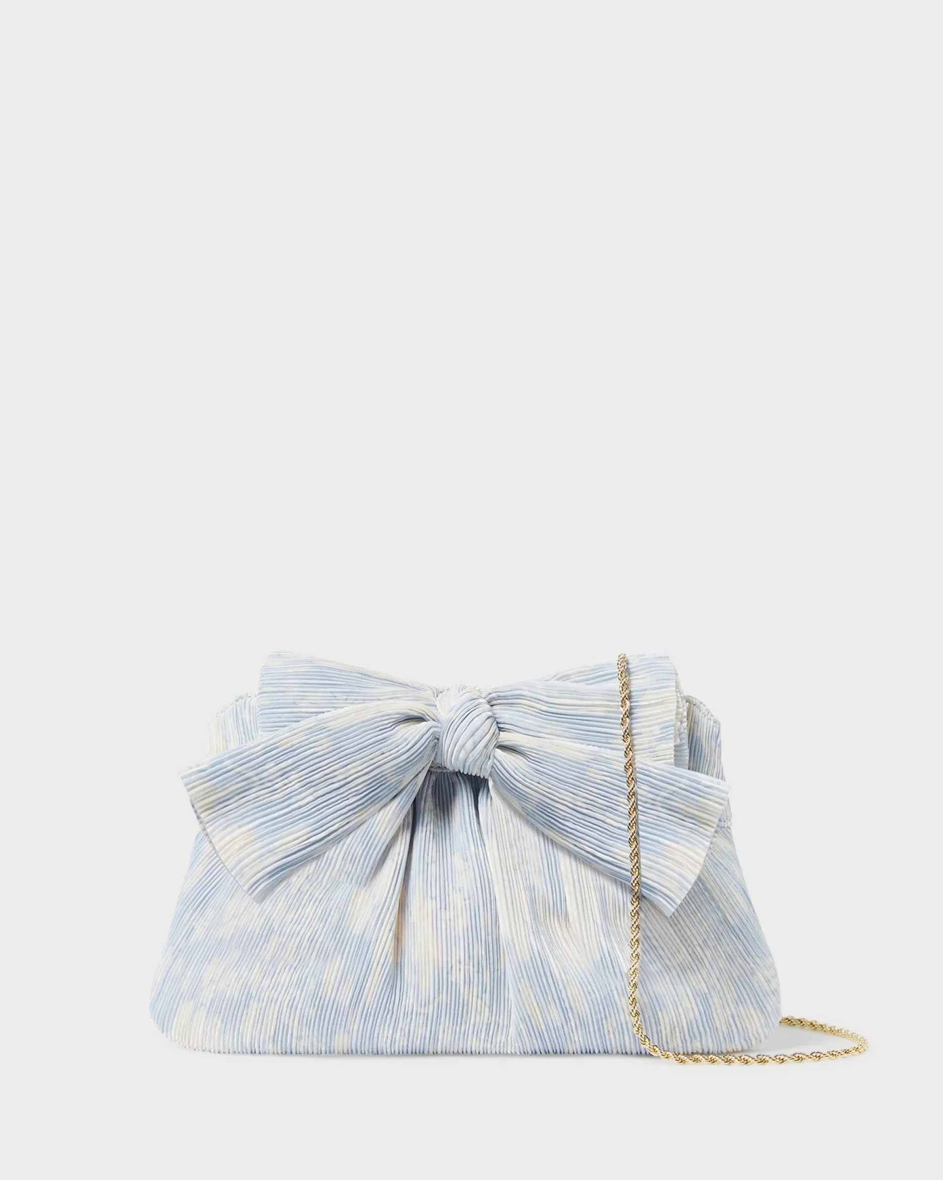 Loeffler Randall Rayne Blue Floral Bow Clutch