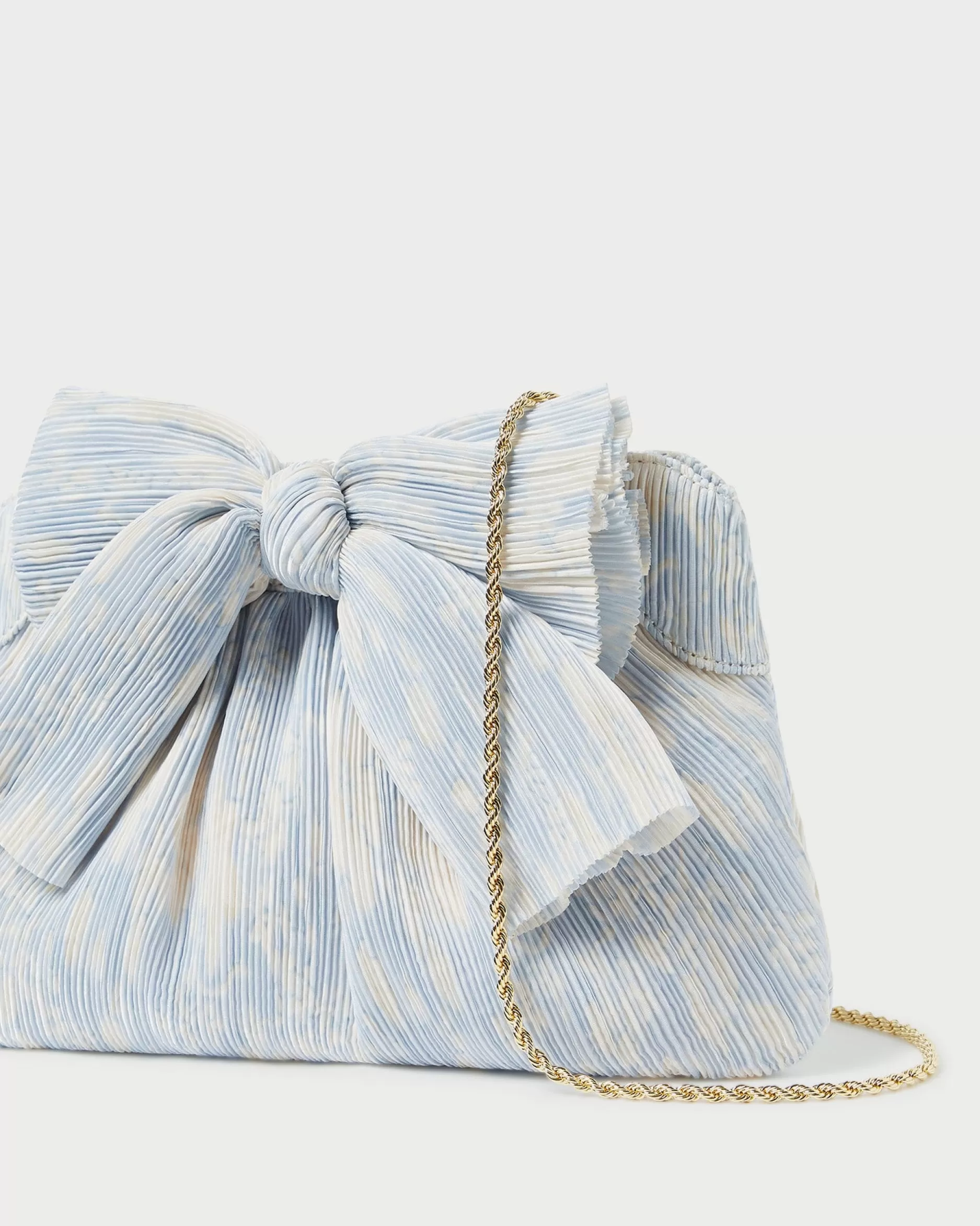 Loeffler Randall Rayne Blue Floral Bow Clutch